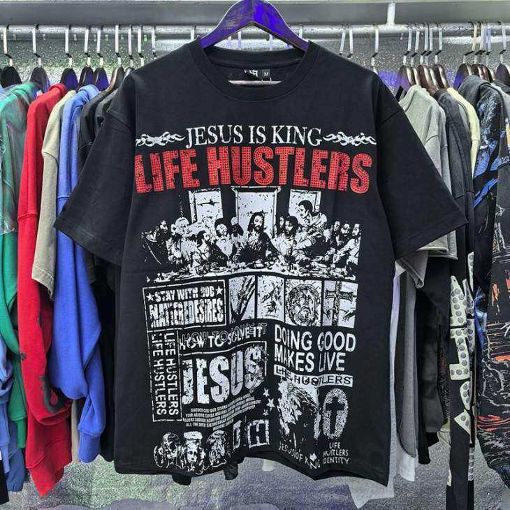Picture of Life Hustlers T Shirts Short _SKULifeHustlersS-XL6htrLH0069411